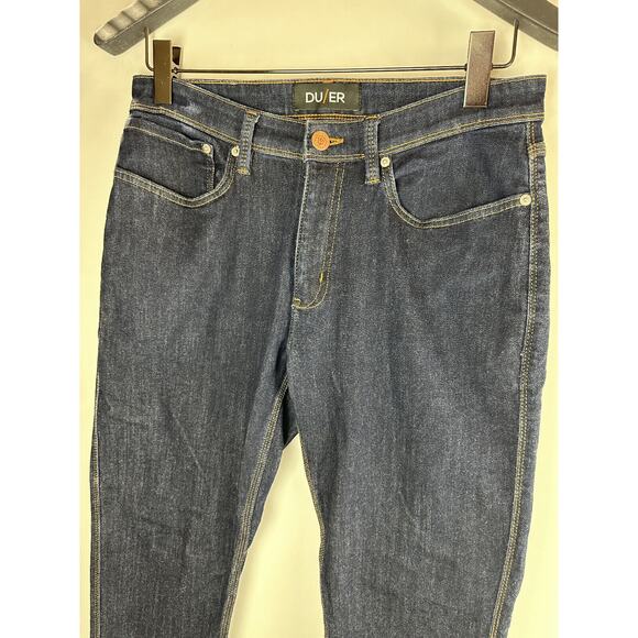 DU/ER L2X Relaxed Taper Jeans Men's Size 32 X 30 Dark Performance Stretch DUER - Picture 4 of 15